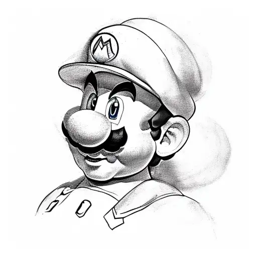 Super Mario tattoo design idea