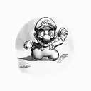 Super Mario tattoo design idea