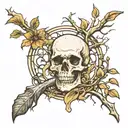 Make a right forearm tattoo of a poison tree and the number 999 going vertically down tattoo design idea