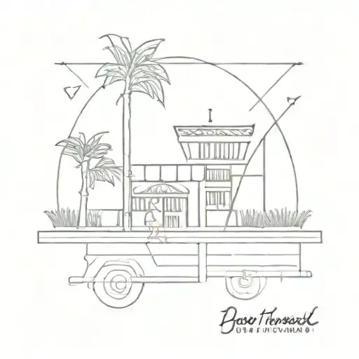 Vietnam Ben Thanh Market tattoo design idea
