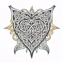 Celtic heart shape tattoo design idea
