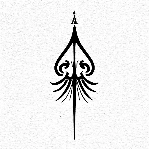 Ace of Spades inspired with the intials RKB inscribed tattoo design idea