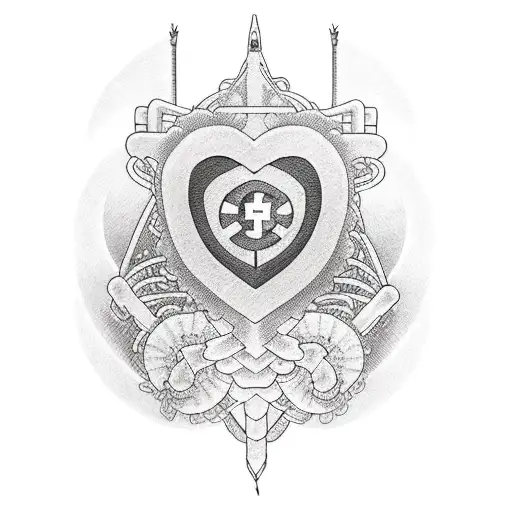 nurse, rhythm strip, heart, 2023 tattoo design idea