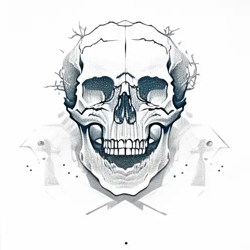 skull Bear tattoo design idea