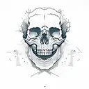 skull Bear tattoo design idea