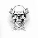 skull Bear tattoo design idea