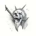 skull Bear tattoo design idea