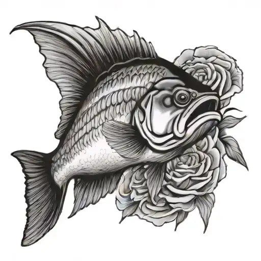 walleye tattoo design idea