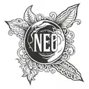 A negative blood type tattoo design idea