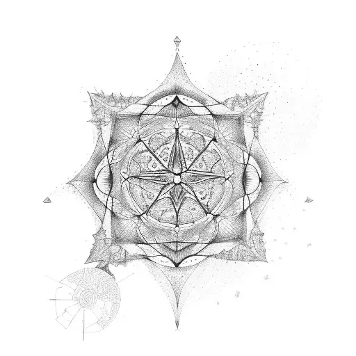 merkabah tree tattoo design idea
