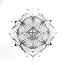 merkabah with a tree in the middle tattoo design idea