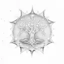 merkabah tree tattoo design idea