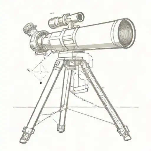 Telescope tattoo design idea