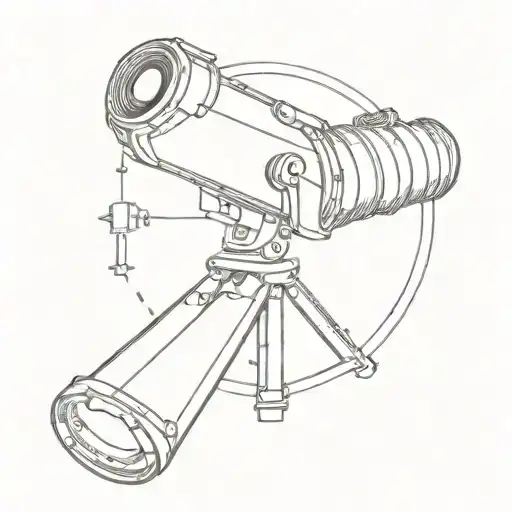 Telescope looking tattoo design idea