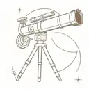Telescope tattoo design idea