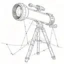 Telescope tattoo design idea