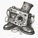 Sock and buskin tattoo design idea