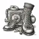 Sock and buskin tattoo design idea