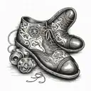 Sock and buskin tattoo design idea