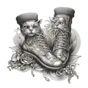 Sock and buskin tattoo design idea
