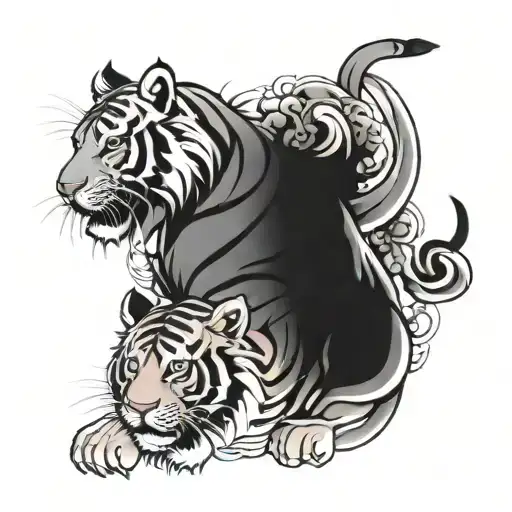 japanese tiger tattoo design idea
