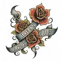 loyalty over love text   tattoo design idea