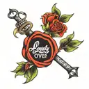 loyalty over love text   tattoo design idea