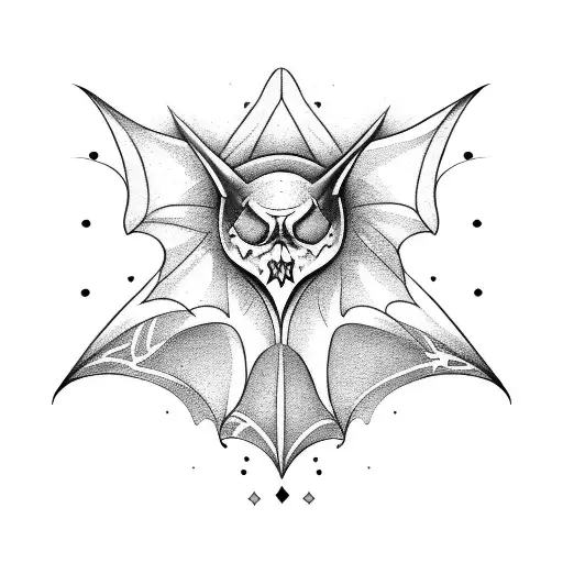 Traditional style bat tattoo - Tattoogrid.net