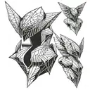 metal shoulder pad   tattoo design idea