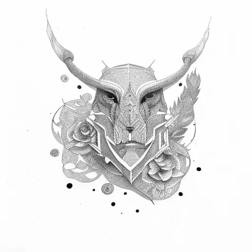 daughter dad Aries  tattoo design idea