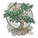 rowan celtic tree of life tattoo design idea