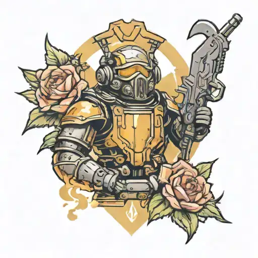 Helldivers 2 memorial tattoo for men tattoo design idea