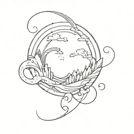roller coast doing a loop tattoo design idea