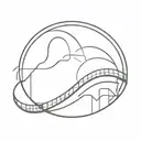 small roller coaster doing a loop tattoo design idea