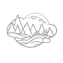 roller coast doing a loop tattoo design idea