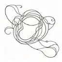 roller coast doing a loop tattoo design idea