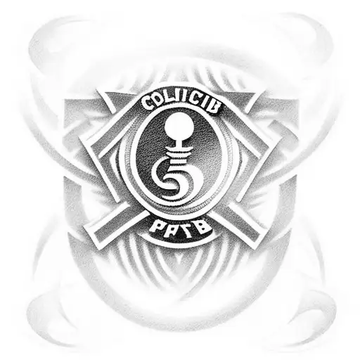 A dynamic and powerful tattoo design featuring the Sport Club Corinthians Paulista logo intertwined with musical elements, such as guitar strings or music notes tattoo design idea