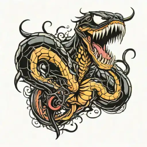 venom tattoo design idea