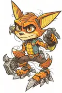 ratchet clank tattoo design idea