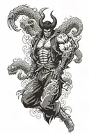 devil jin from tekken tattoo design idea
