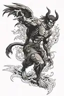 devil jin from tekken tattoo design idea