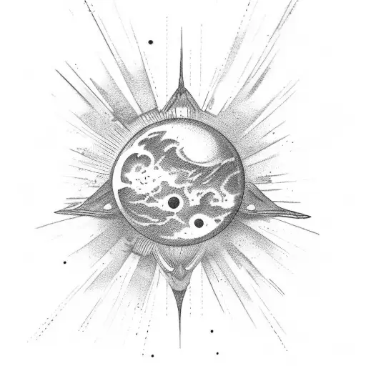 solar systems to cover arm scars tattoo design idea