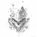 mountanins and backpacking tattoo design idea