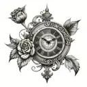 11:11 clock powerful women tattoo design idea
