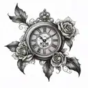 11:11 clock powerful women tattoo design idea