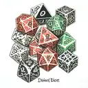 dnd dice set tattoo design idea