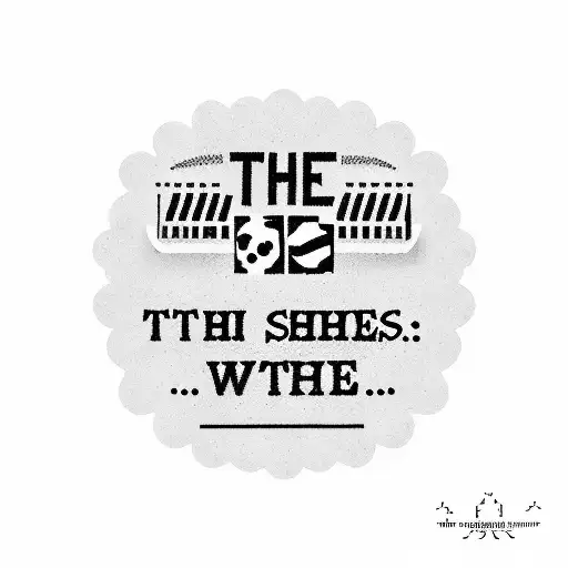 A dotwork tattoo of a cinema ticket stub with the words 'That's what she said' written on it, surrounded by cats and coffee beans. tattoo design idea