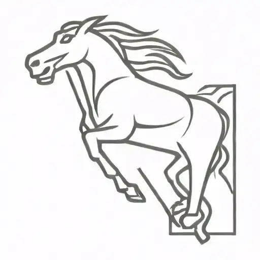 ferrari emblem morphing tattoo design idea