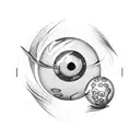8 Ball tattoo design idea