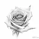 rose wrapped in barbed wire tattoo design idea